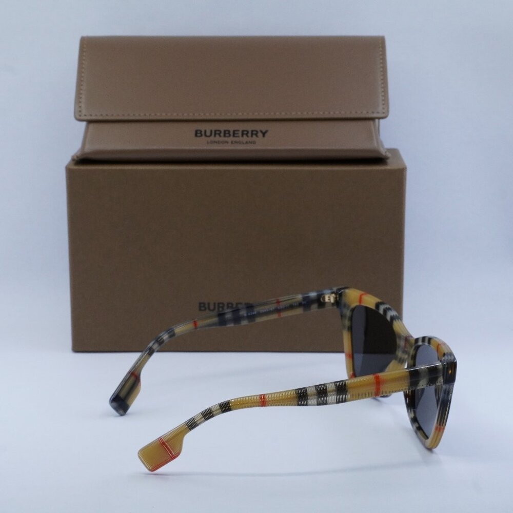 Burberry BE4346 394487 Elsa Cat Eye Sunglasses - Vintage Check/Grey - Picture 10 of 10